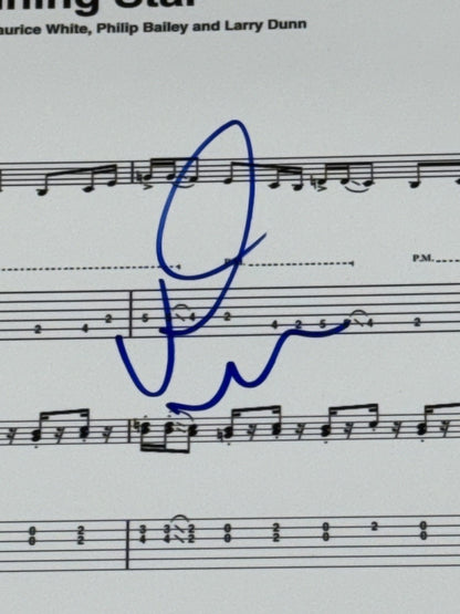 Earth Wind & Fire Shining Star Signed Framed Sheet Music White Johnson Auto PSA