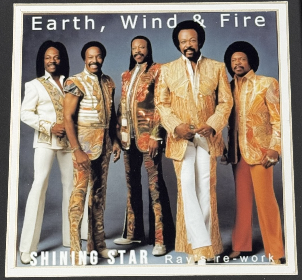 Earth Wind & Fire Shining Star Signed Framed Sheet Music White Johnson Auto PSA