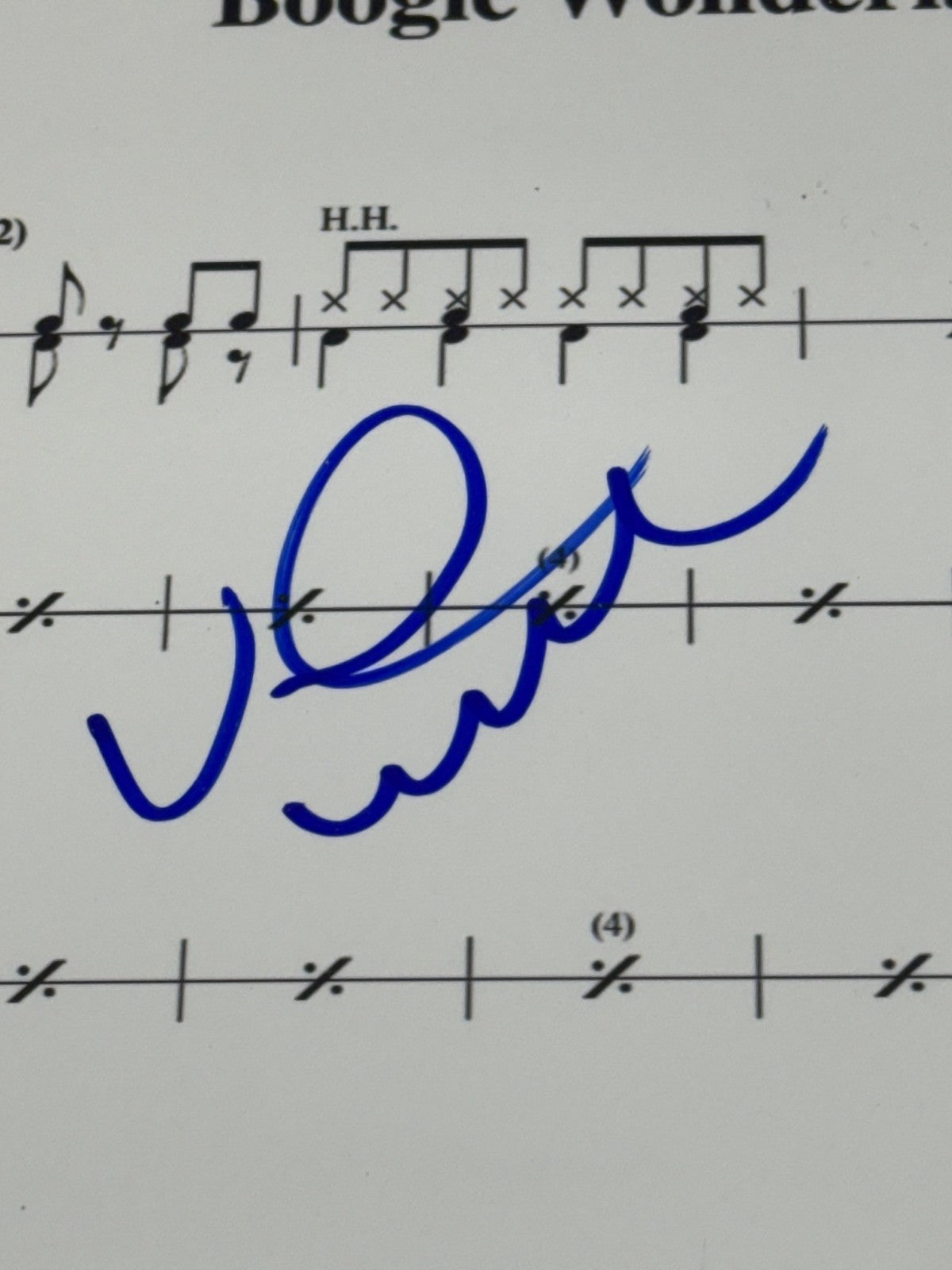 Earth Wind & Fire Boogie Wonderland Signed Sheet Music White Johnson Auto PSA