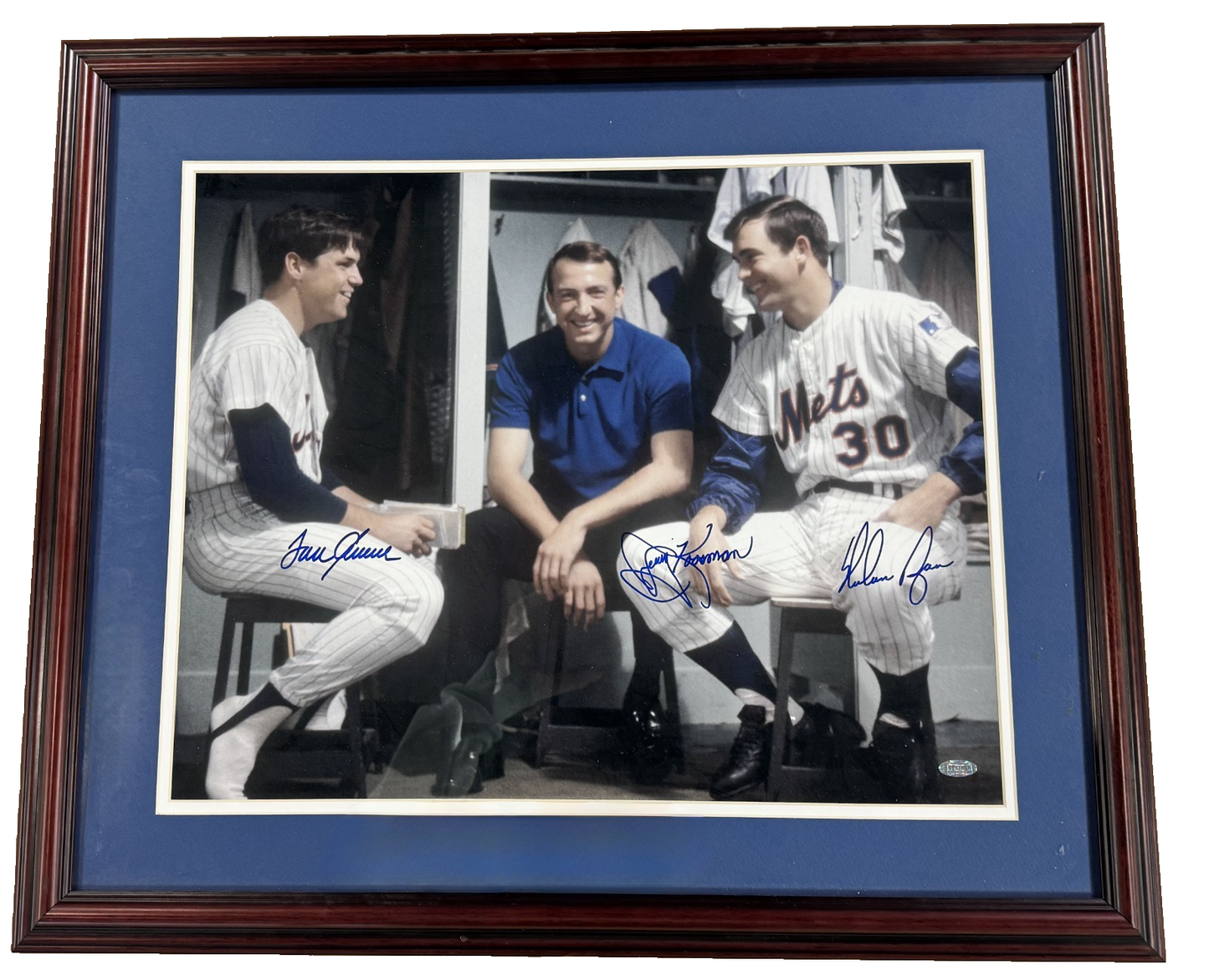 Tom Seaver Nolan Ryan Koosman Signed 16x20 Framed Photo 1969 Mets Auto Steiner
