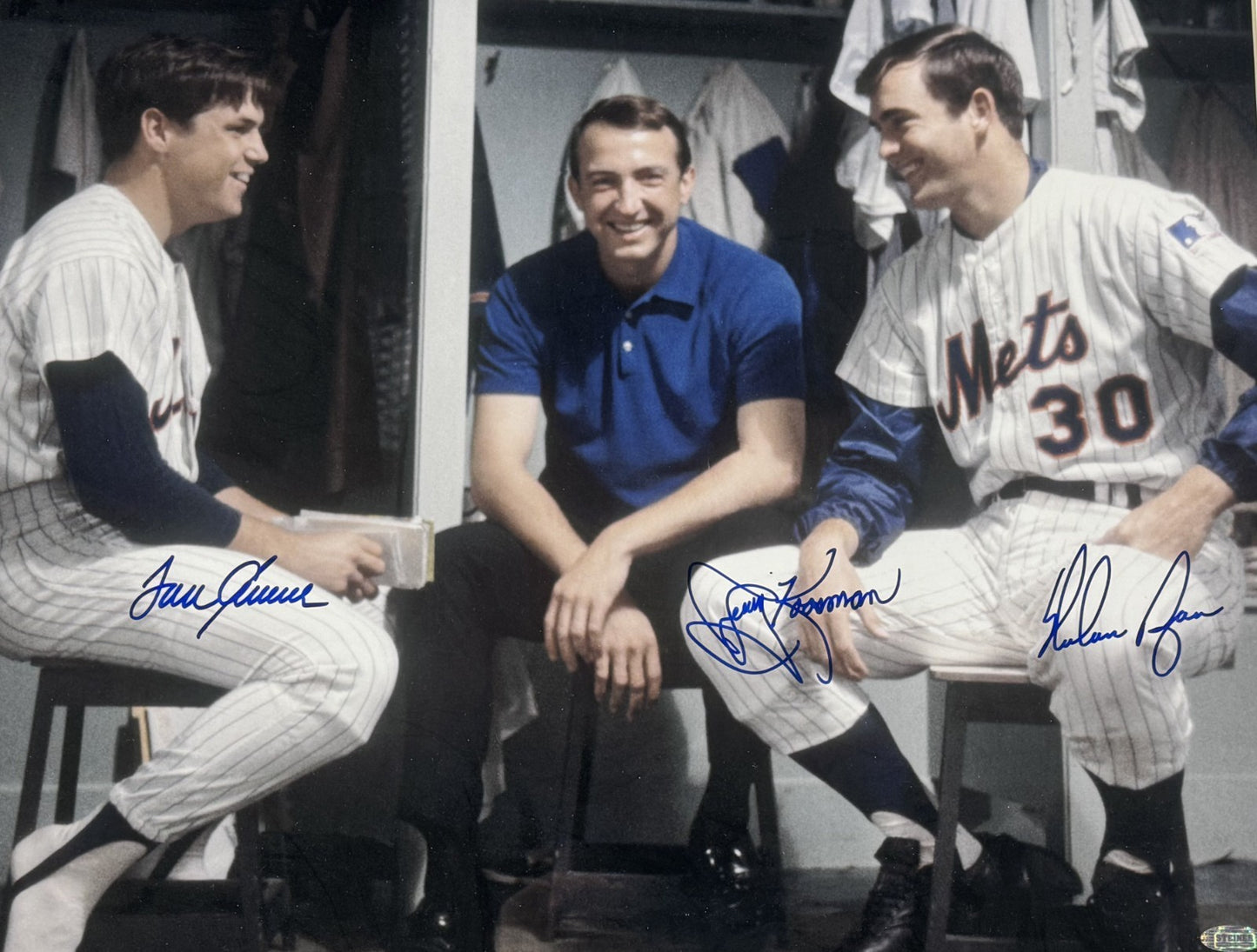 Tom Seaver Nolan Ryan Koosman Signed 16x20 Framed Photo 1969 Mets Auto Steiner