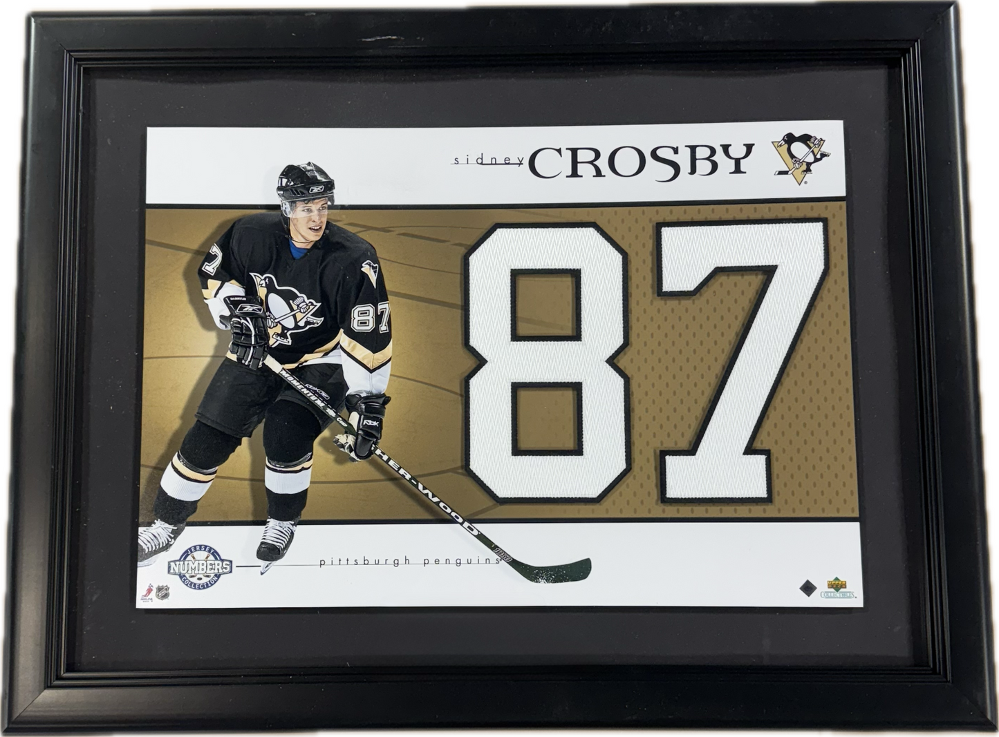 Sidney Crosby UD Jersey Number Collection 21x17 Framed Photo Pittsburgh Penguins