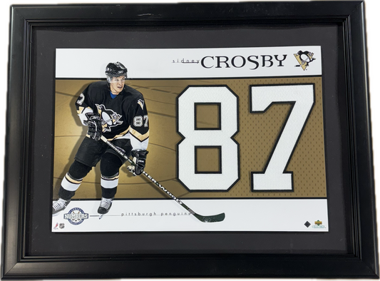Sidney Crosby UD Jersey Number Collection 21x17 Framed Photo Pittsburgh Penguins