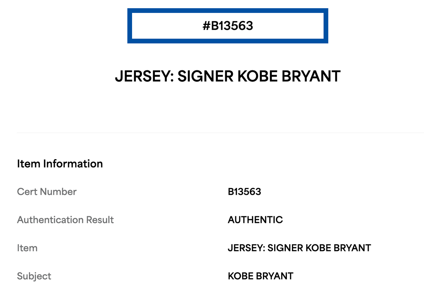 Kobe Bryant Signed Lakers #8 Jersey Full Name Rookie Era Auto PSA COA HOF