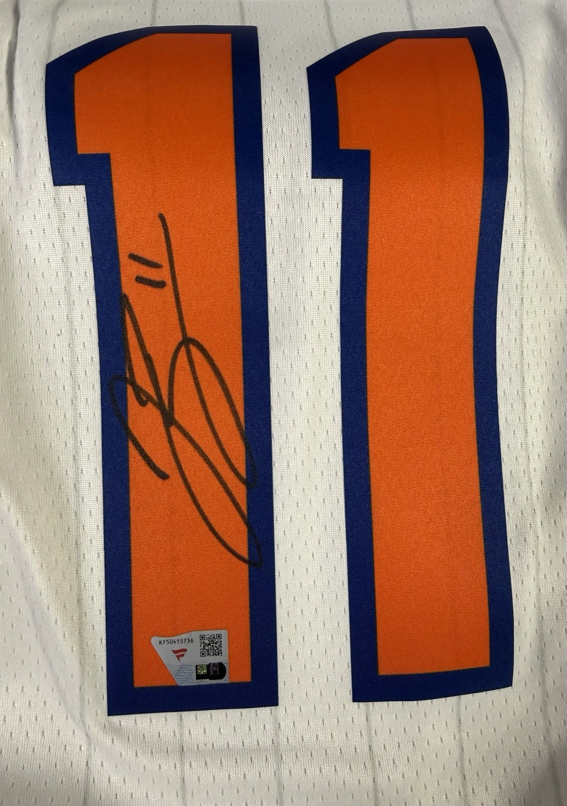 Jalen Brunson Signed Framed City Edition Nike Jersey NY Knicks Auto Fanatics COA