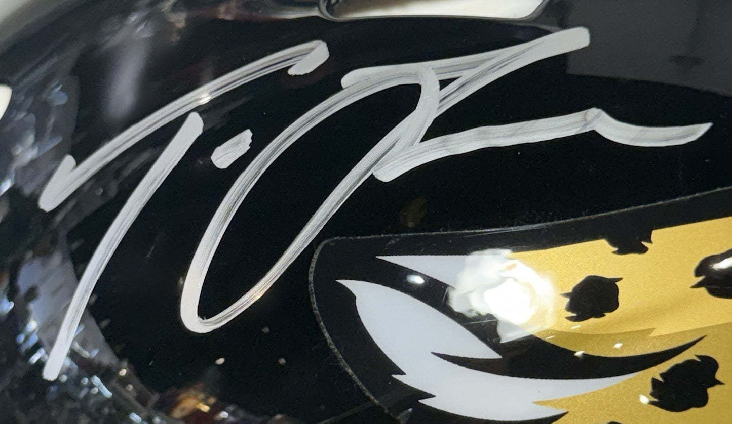 Trevor Lawrence Travis Hunter Jaguars FS Signed Speed Authentic Helmet Fanatics