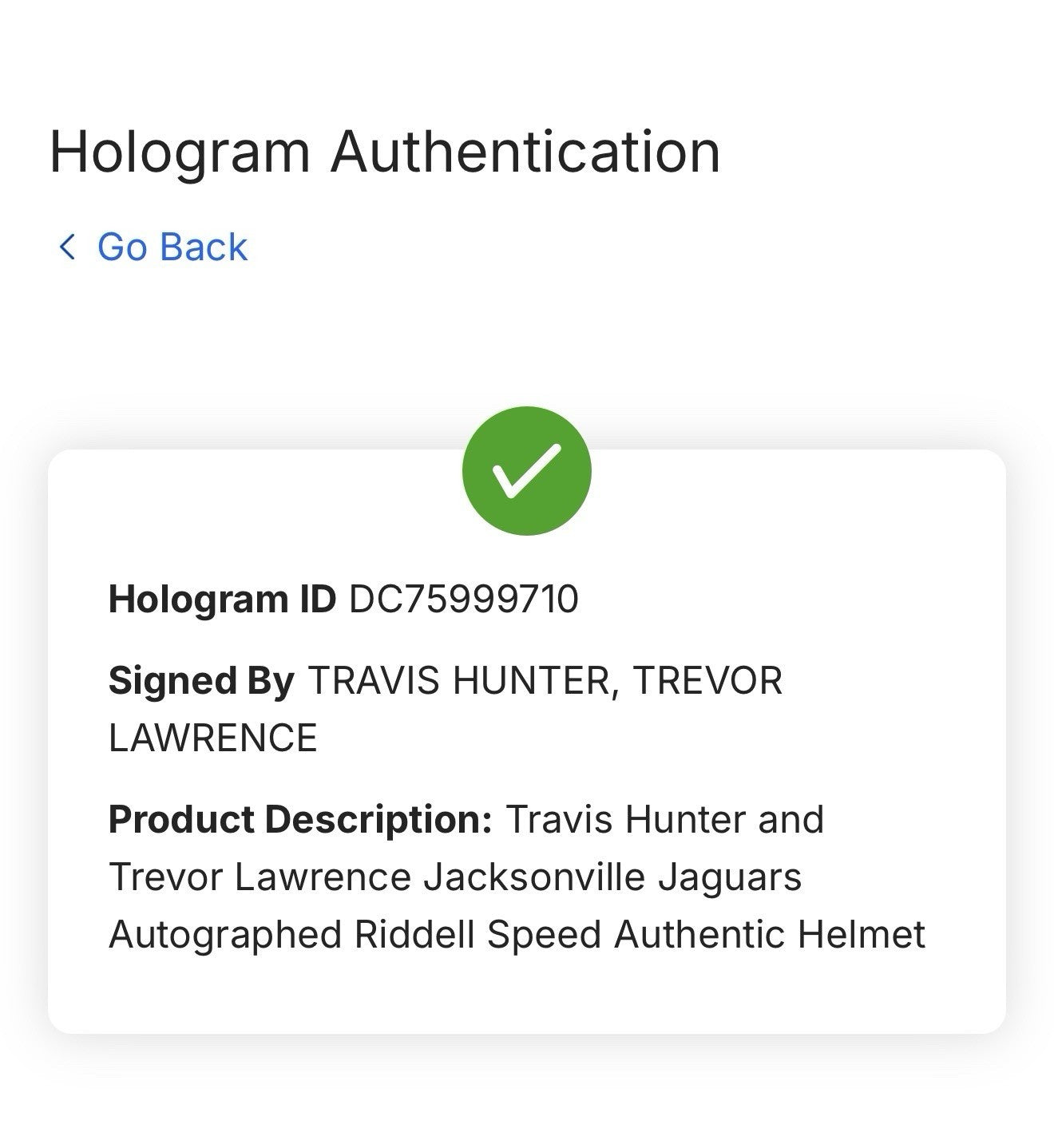 Trevor Lawrence Travis Hunter Jaguars FS Signed Speed Authentic Helmet Fanatics