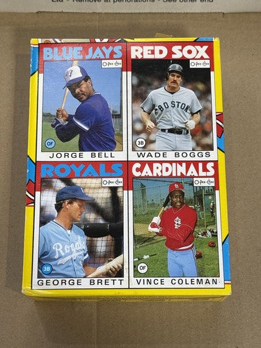 1986 O-Pee-Chee Baseball Wax Box  Sealed 36 Packs With Tape Clemens Puckett