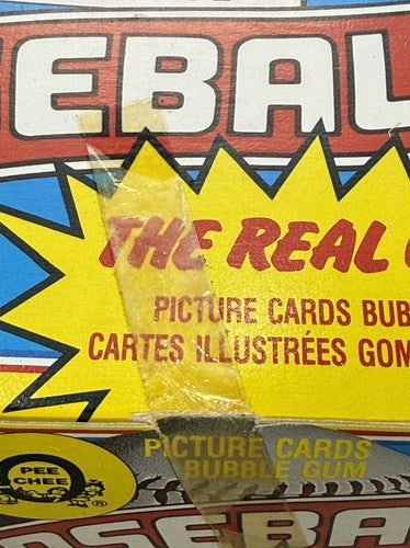 1986 O-Pee-Chee Baseball Wax Box  Sealed 36 Packs With Tape Clemens Puckett