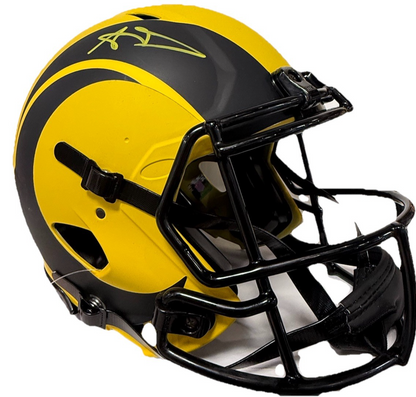Aaron Donald Signed Rave Speed Authentic Helmet LA Rams Auto Fanatics SB Champ
