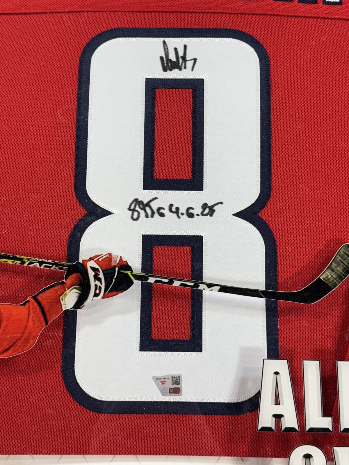 Alex Ovechkin Signed Capitals Jersey 895G ins Framed LED Shadowbox Auto Fanatics
