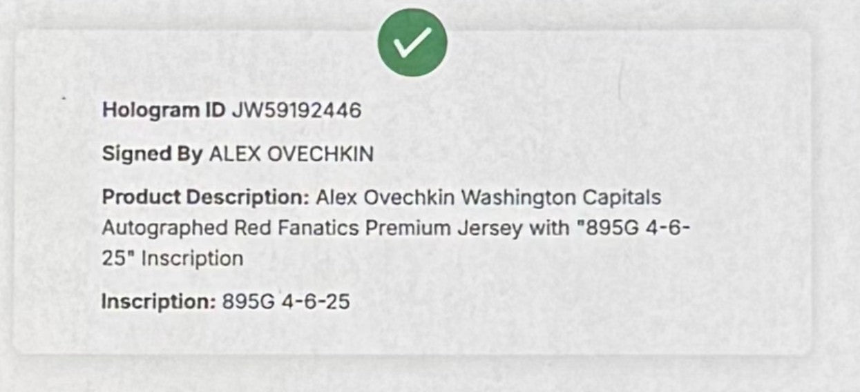 Alex Ovechkin Signed Capitals Jersey 895G ins Framed LED Shadowbox Auto Fanatics