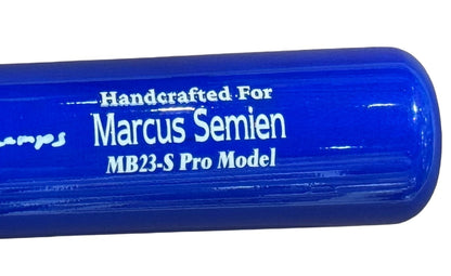 Marcus Semien Signed Marucci Game Model Bat 2023 WS Champs Auto Rangers BAS Mets