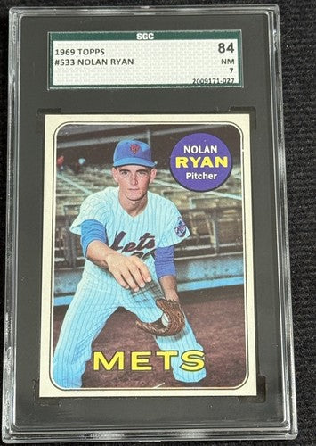 1969 Topps Nolan Ryan #533 Graded SGC 7 Near Mint - Centered High End Mets