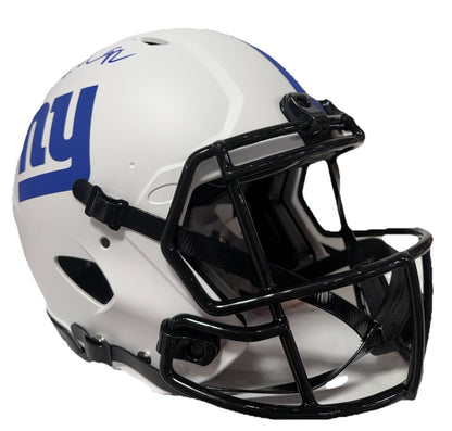 Michael Strahan Signed FS Lunar Speed Authentic Helmet NY Giants Auto BAS COA