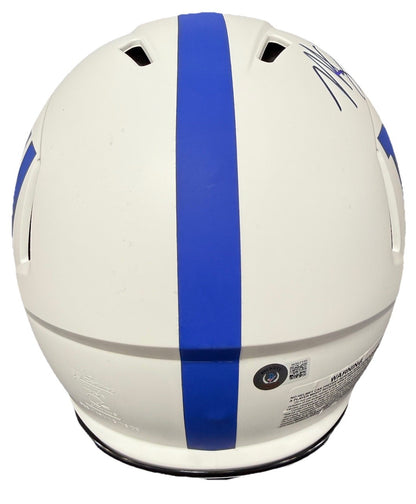 Michael Strahan Signed FS Lunar Speed Authentic Helmet NY Giants Auto BAS COA
