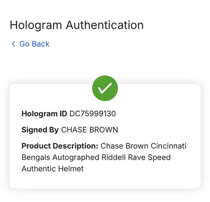 Chase Brown Cincinnati Bengals Signed Rave Speed Authentic Helmet Auto Fanatics