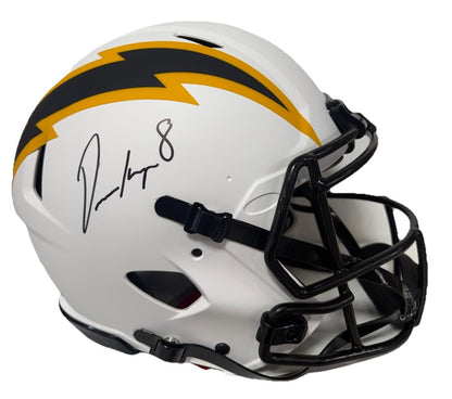 Omarion Hampton Chargers Signed Authentic Lunar Eclipse Speed Helmet Auto BAS