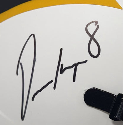 Omarion Hampton Chargers Signed Authentic Lunar Eclipse Speed Helmet Auto BAS