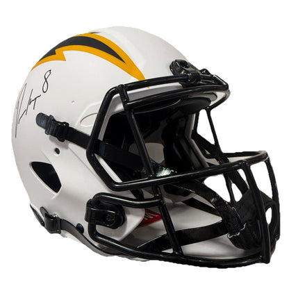Omarion Hampton Chargers Signed Authentic Lunar Eclipse Speed Helmet Auto BAS