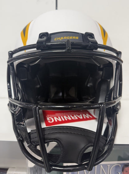 Omarion Hampton Chargers Signed Authentic Lunar Eclipse Speed Helmet Auto BAS