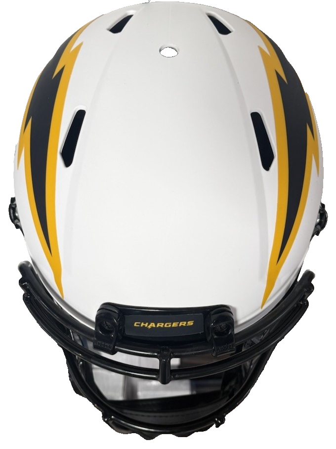 Omarion Hampton Chargers Signed Authentic Lunar Eclipse Speed Helmet Auto BAS