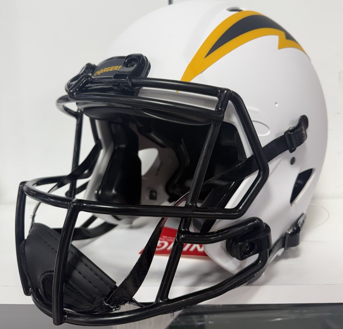 Omarion Hampton Chargers Signed Authentic Lunar Eclipse Speed Helmet Auto BAS