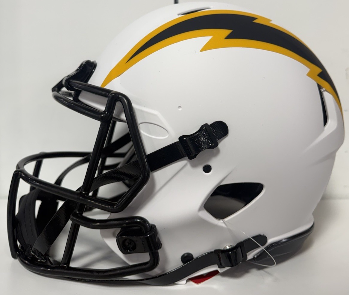 Omarion Hampton Chargers Signed Authentic Lunar Eclipse Speed Helmet Auto BAS