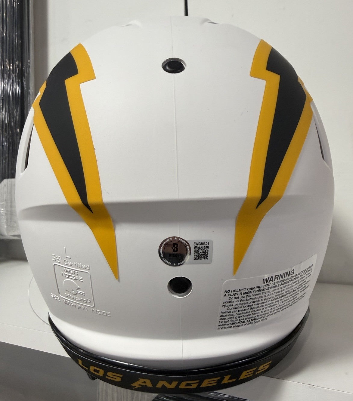 Omarion Hampton Chargers Signed Authentic Lunar Eclipse Speed Helmet Auto BAS