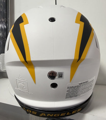 Omarion Hampton Chargers Signed Authentic Lunar Eclipse Speed Helmet Auto BAS