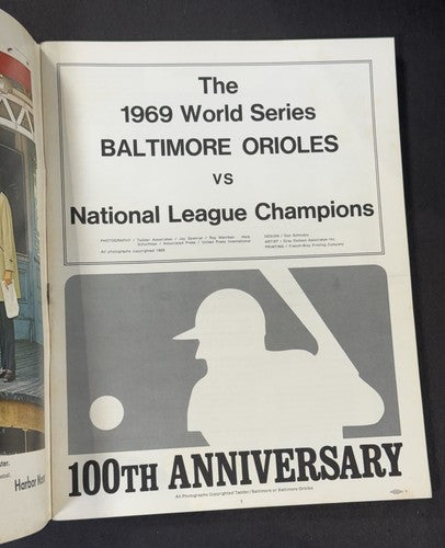1969 World Series Baseball Program New York Mets @ Baltimore Orioles Unscored
