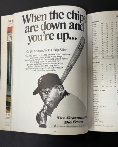1969 World Series Baseball Program New York Mets @ Baltimore Orioles Unscored