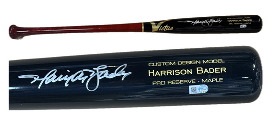 Harrison Bader Signed Victus Game Model Bat Auto MLB Holo COA SF Giants