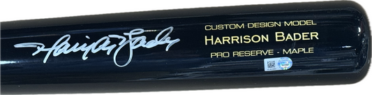Harrison Bader Signed Victus Game Model Bat Auto MLB Holo COA SF Giants