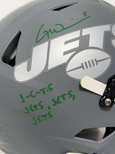 Garrett Wilson Signed Slate Speed Flex Helmet Jets Jets Roy Auto Fanatics /50