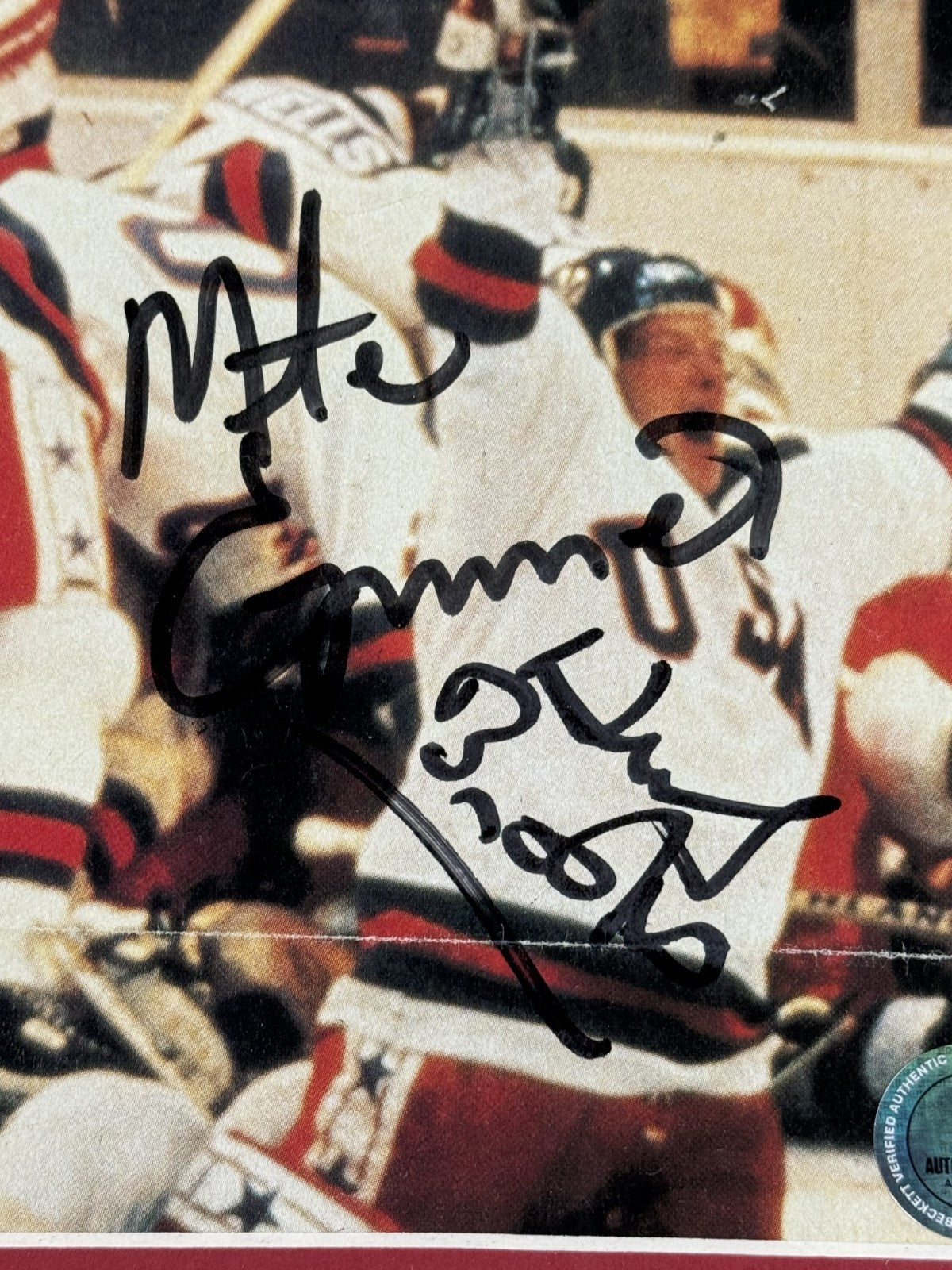 1980 Usa Miracle Ice Signed Photo Framed Herb Brooks Jim Craig Eruzione Auto BAS