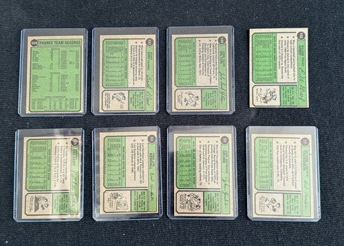 1974 Topps Washington Nat'l Lea Team Colbert Greif Baseball Lot 8 Nice Ex - Nm