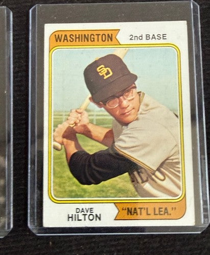 1974 Topps Washington Nat'l Lea Team Colbert Greif Baseball Lot 8 Nice Ex - Nm