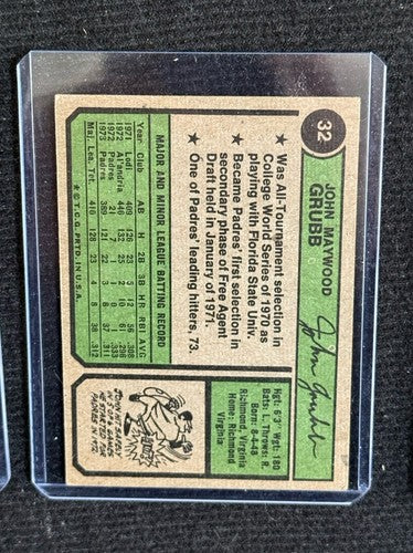 1974 Topps Washington Nat'l Lea Team Colbert Greif Baseball Lot 8 Nice Ex - Nm