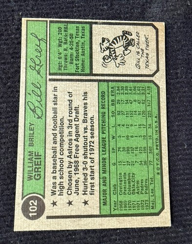 1974 Topps Washington Nat'l Lea Team Colbert Greif Baseball Lot 8 Nice Ex - Nm