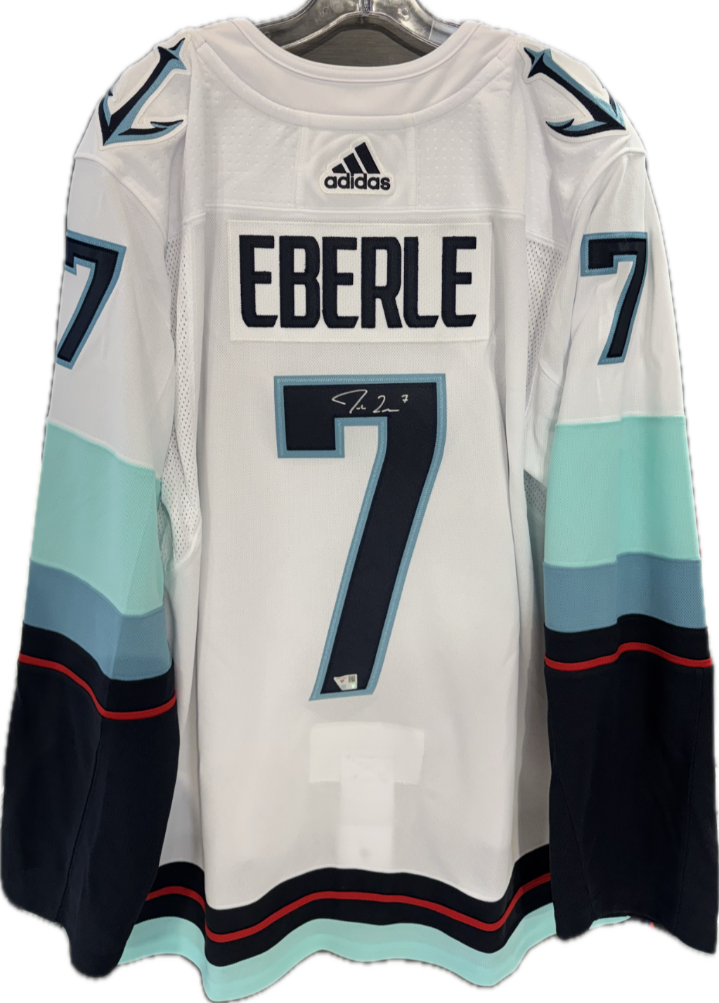 Jordan Eberle Signed Adidas Authentic Jersey Inaugural Patch Kraken 21 Fanatics