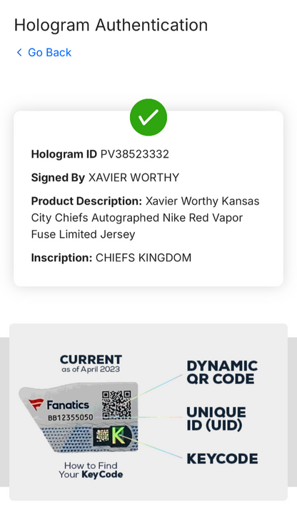 Xavier Worthy Signed Nike Vapor Fuse Limited Jersey Chiefs Kingdom Auto Fanatics