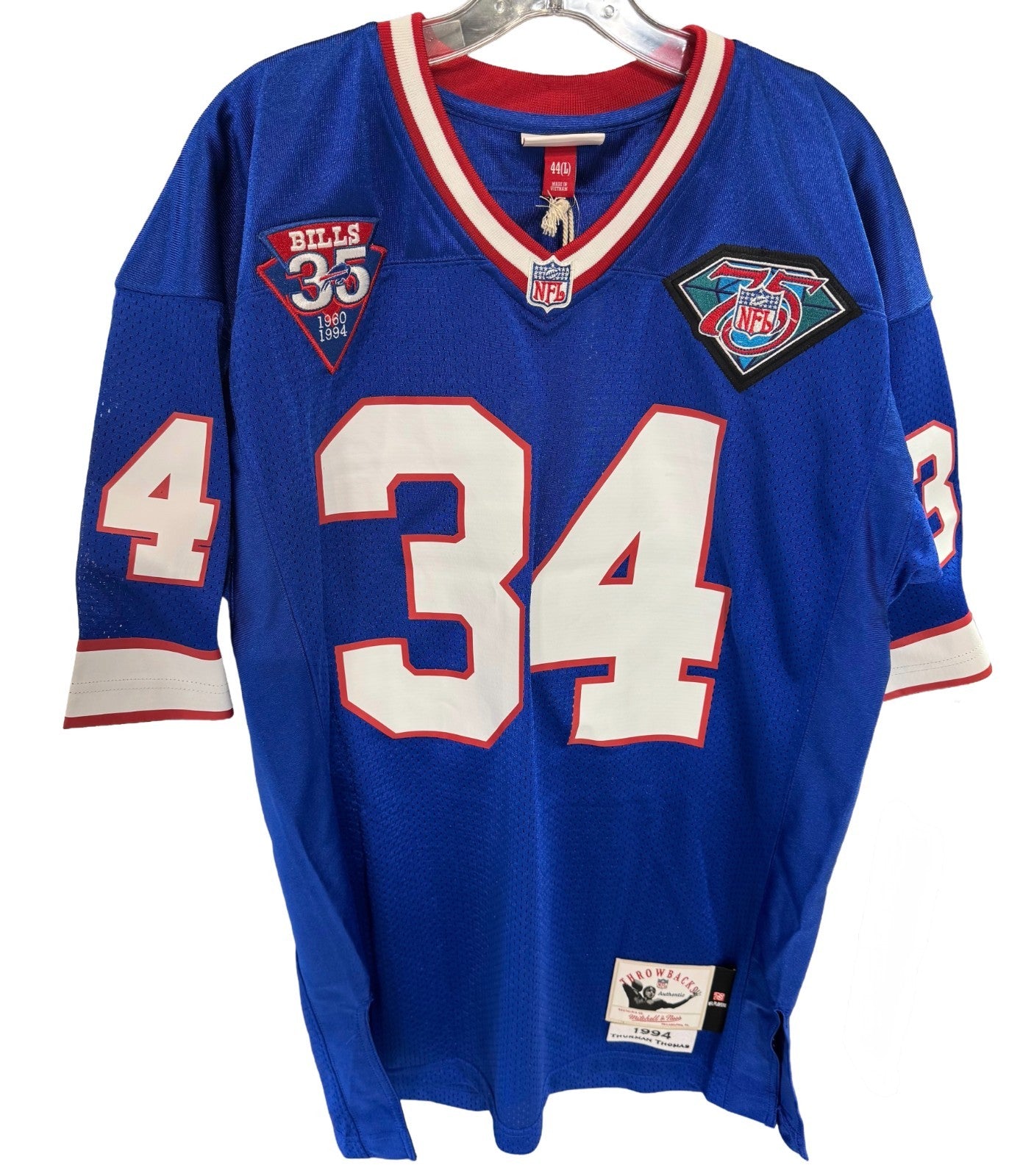 Thurman Thomas Signed Mitchell & Ness Authentic Jersey Bills 35th Auto Fanatics