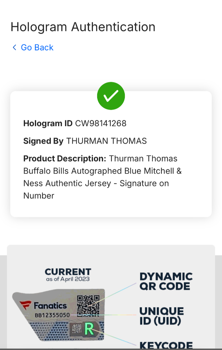 Thurman Thomas Signed Mitchell & Ness Authentic Jersey Bills 35th Auto Fanatics
