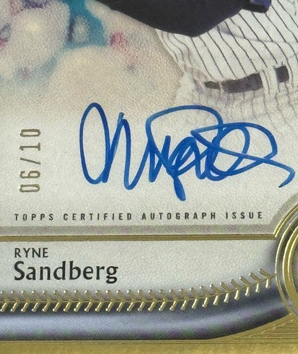 2025 Topps Five Star Gold Ryne Sandberg  Auto /10 Encased Chicago Cubs Mint HOF