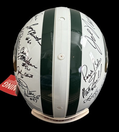 1969 Jets SB Team Signed Pro Line Authentic FS Helmet Auto Joe Namath Steiner