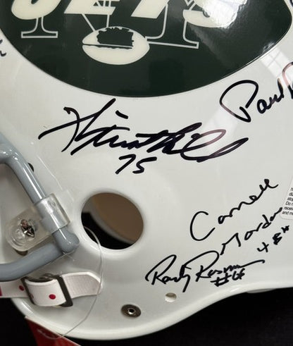 1969 Jets SB Team Signed Pro Line Authentic FS Helmet Auto Joe Namath Steiner