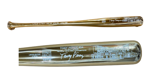 Tony Perez Signed LE /24 Chrome HOF Stat Bat Mint Auto BAS COA Cincinnati Reds