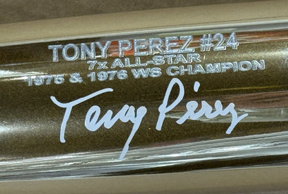 Tony Perez Signed LE /24 Chrome HOF Stat Bat Mint Auto BAS COA Cincinnati Reds