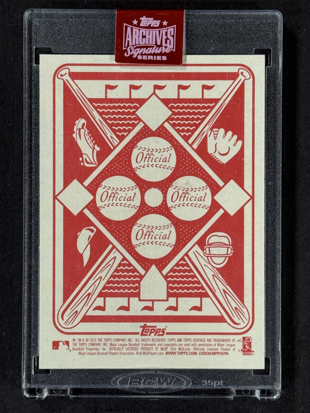 2015 Topps Archives Ian Kinsler 1/1 Auto Encased Detroit Tigers Mint
